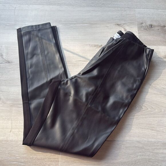 Tribal Faux Leather Combo Leggings Black‎ Medium NWT in packaging - Picture 6 of 7